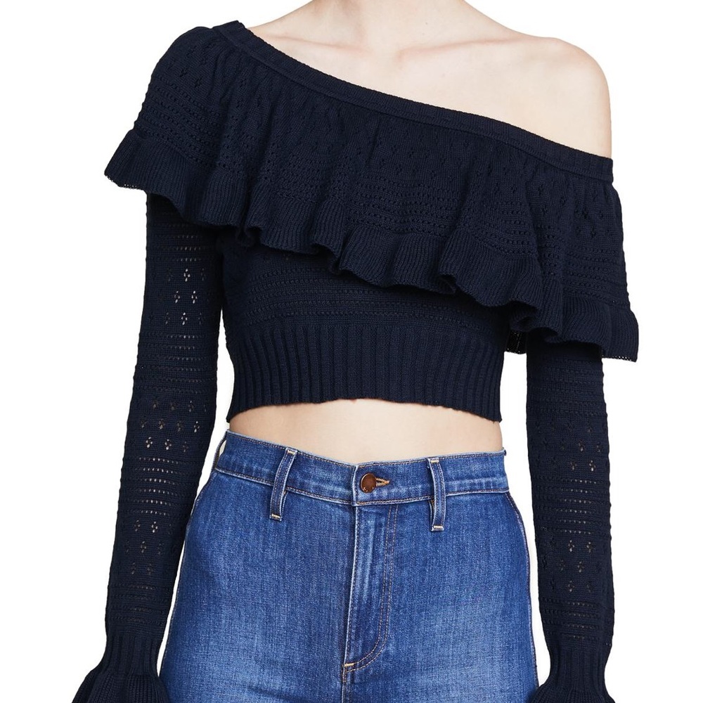 Cropped Navy Sweater